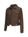 Veste de moto en cuir à fermeture éclair multiple années 1960