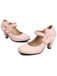 Chaussures à talons hauts en cuir massif à brides et nœuds vintage