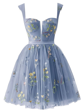 [Prévente] Robe courte en dentelle florale brodée années 1970