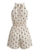 Combishort Halter Sans Manches Smockée Beige Années 1950 5