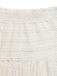 Bohème Texturé Smockéé Maxi Jupe Beige Années 1970 5