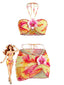 Bikini Floral et Cache-Maillot Moulant Années 1960