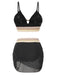 Chevron Filet Patchwork Ensemble Tankini Années 1940 3