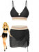 Chevron Filet Patchwork Ensemble Tankini Années 1940