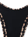 Ensemble Bikini Ornements Métal Étoile de Mer Bordure Léopard Noir Années 1950 6