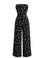 Combinaison Noire Bustier à Pois Années 1950