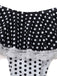 Noir à Pois Dentelle Halter Ensemble Bikini Années 1960 7