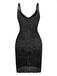 Ajouré U-Neck Side Slit Cache-Maillot Années 1980 9