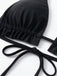 Black 1980s Knit Bikini - vintage fashion, retro style, classic black