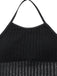 Crochet Croisé Sans Manches Tricot de Bain Robe Noire Années 1980 4