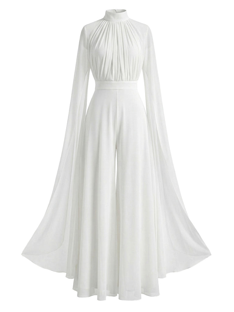 Combinaison froncée satin à ourlet volanté années 1930