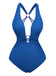 1960s Ruched Drawstring One Piece Swimsuit - vintage swimsuit, pin-up style