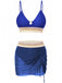 Chevron Filet Patchwork Ensemble Tankini Années 1940 12