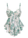 Rose Pêche Maillot de Bain Une Pièce Uni à Volants Dos Nu années '40 7