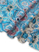 Robe Midi Halter Évasée Boho Paisley Bleu Années 70