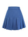 Blue pleated skirt on a white background