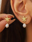 Boucles d'oreilles en alliage étoile de mer perle