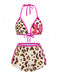 Brown 1950s Leopard Spaghetti Strap Tankini - vintage fashion, retro style