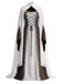 2PCS Robe de costume d'Halloween cour médiévale et châle dos nu années 1980