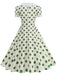 Robe Évasée Col Claudine Bicolore à Pois Années 50