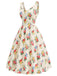 [Prévente] 2PCS Crème Boléro Cardigan et Floral Robe Années 1940