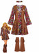 3PCS Ensemble hippie à franges vintage 1970s