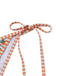 Orange 1950s Fruit Print Halter Tankini Set