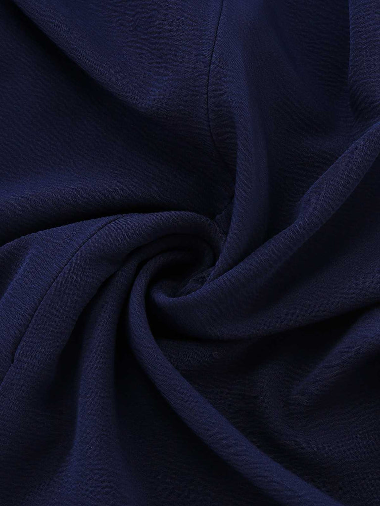 Combinaison bleu marine unie à ceinture années 1980