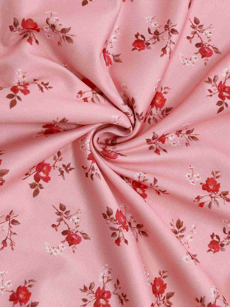 Robe multicolore motif floral quilt et bretelles volants années 1930