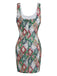 Robe moulante multicolore à paillettes Argyle des années 1970