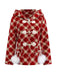 [Prévente] Manteau polaire à carreaux rouge avec col en fourrure années 1940