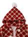 [Prévente] Manteau polaire à carreaux rouge avec col en fourrure années 1940