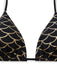 Ensemble bikini écailles sirène dos nu Noire Doré années 1970