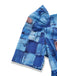 Combinaison col V manches bouffantes bleue 1940s