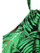 Combishort licou tropicales feuilles de palmier années 1950