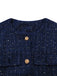 Gilet en tweed uni à boutons et ceinture années 1960