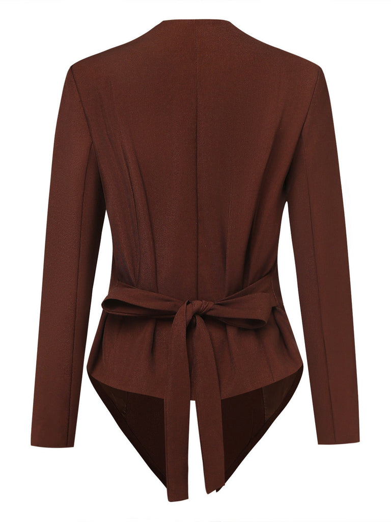 Veste blazer cintrée à boutons et revers tailleur années 1950 - 2