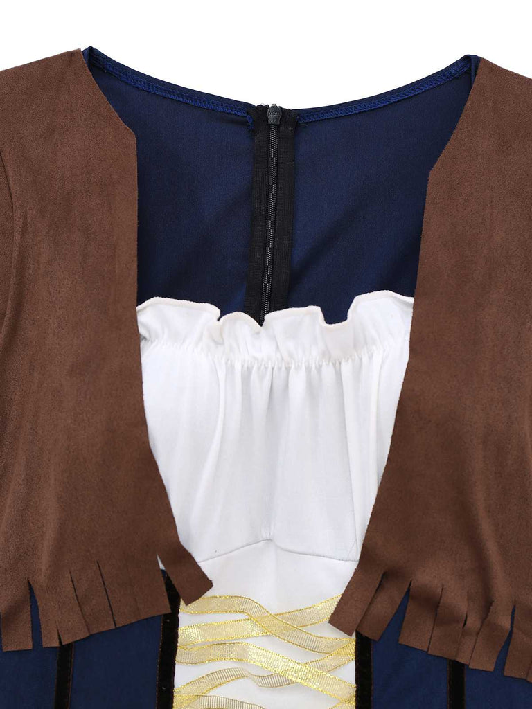 Robe de cow-girl western des années 1940 avec fouet