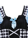 Robe tablier bleue Alice manches bouffantes des années 1960