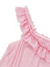 Nuisette babydoll en tulle transparent ornée de dentelle et de nœuds années 1950
