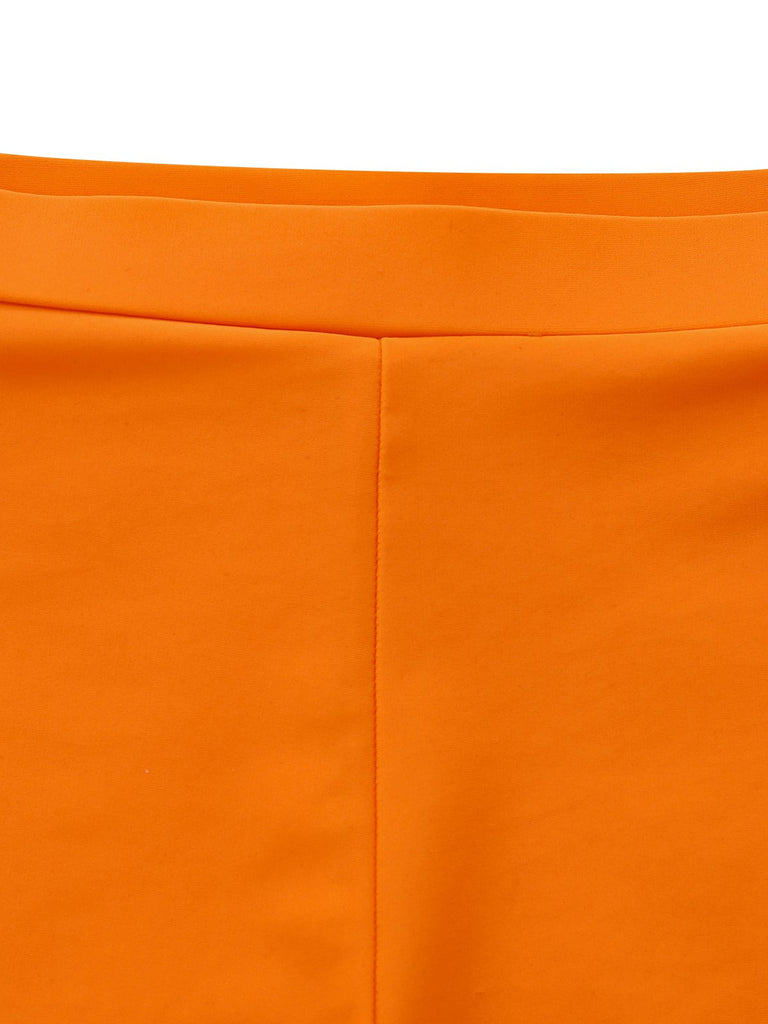 Ensemble bikini dos nu fleurs orange 1960s