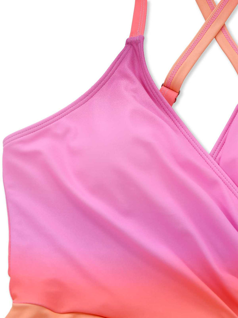 Maillot De Bain Une Pièce Bretelles Épaghetti Dégradé Années 1930