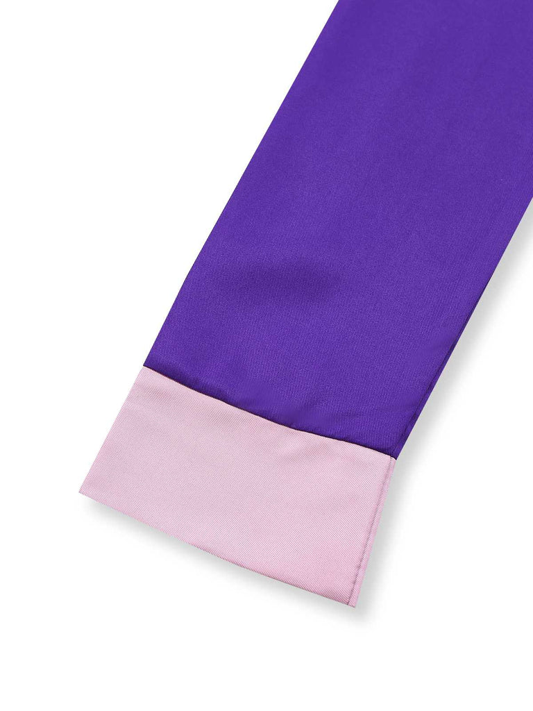 Robe Mod violette inspirée de Daphné des années 1960 avec foulard
