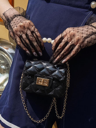 Sac à Main Carré avec Perles