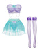 Féerique Dentelle Résille Nœud Lingerie Ensemble Lavande Années 1980 2
