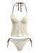 Uni Dos-Nu Tankini Ensemble Jaune clair Années 1950