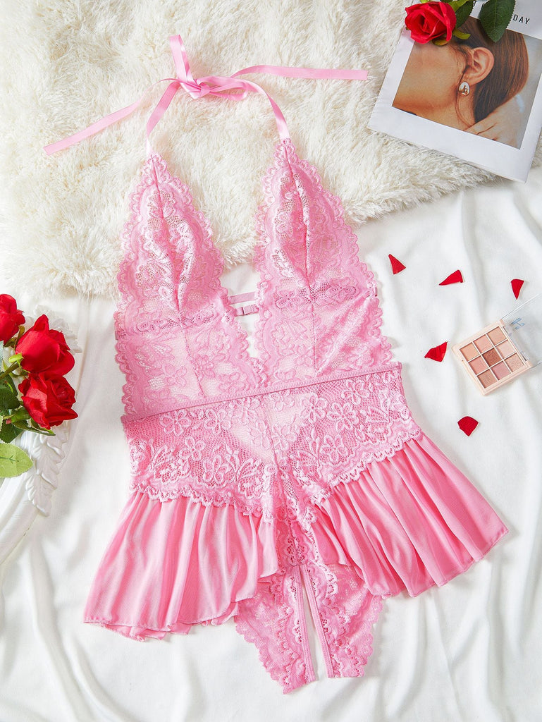 Lingerie dos nu dentelle jupe imprimée léopard années 1980