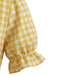 Robe Évasée Col V Patchwork à Carreaux Multicolore Années 1940