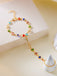Bracelet Strass en Forme de Cœur Main-Doigt Multicolore 3