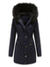 Manteau Années 50 Garnie de Fourrure Synthétique à Boucle